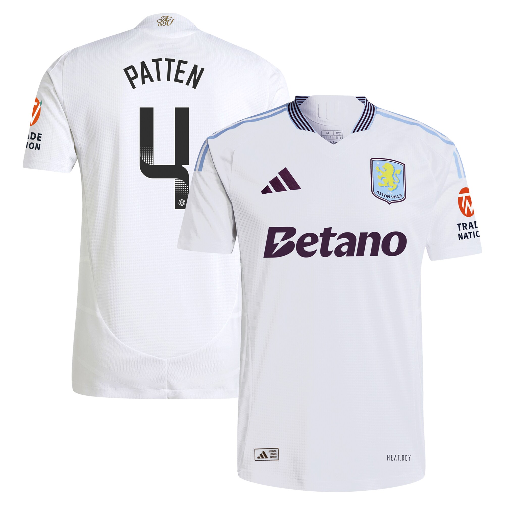 aston villa wsl adidas away authentic shirt 2024-25 with patten 4 printing Collection | Official Aston Villa Shirts