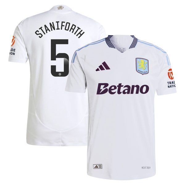 aston villa wsl adidas away authentic shirt 2024-25 with staniforth 5 printing Collection | Official Aston Villa Shirts