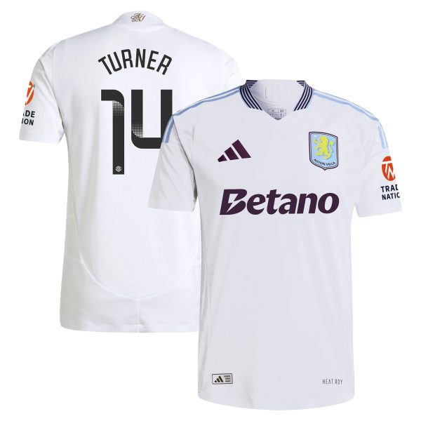 aston villa wsl adidas away authentic shirt 2024-25 with turner 14 printing Collection | Official Aston Villa Shirts