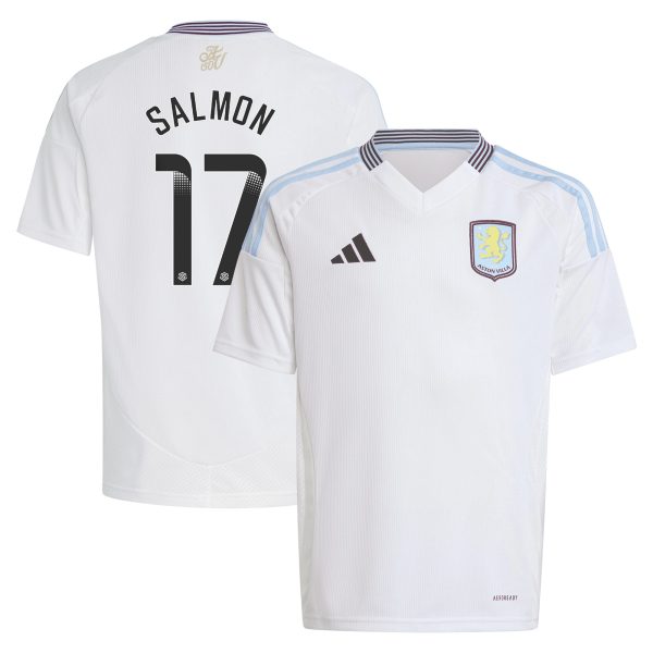 aston villa wsl adidas away shirt 2024-25 – kids with salmon 17 printing Collection | Official Aston Villa Shirts