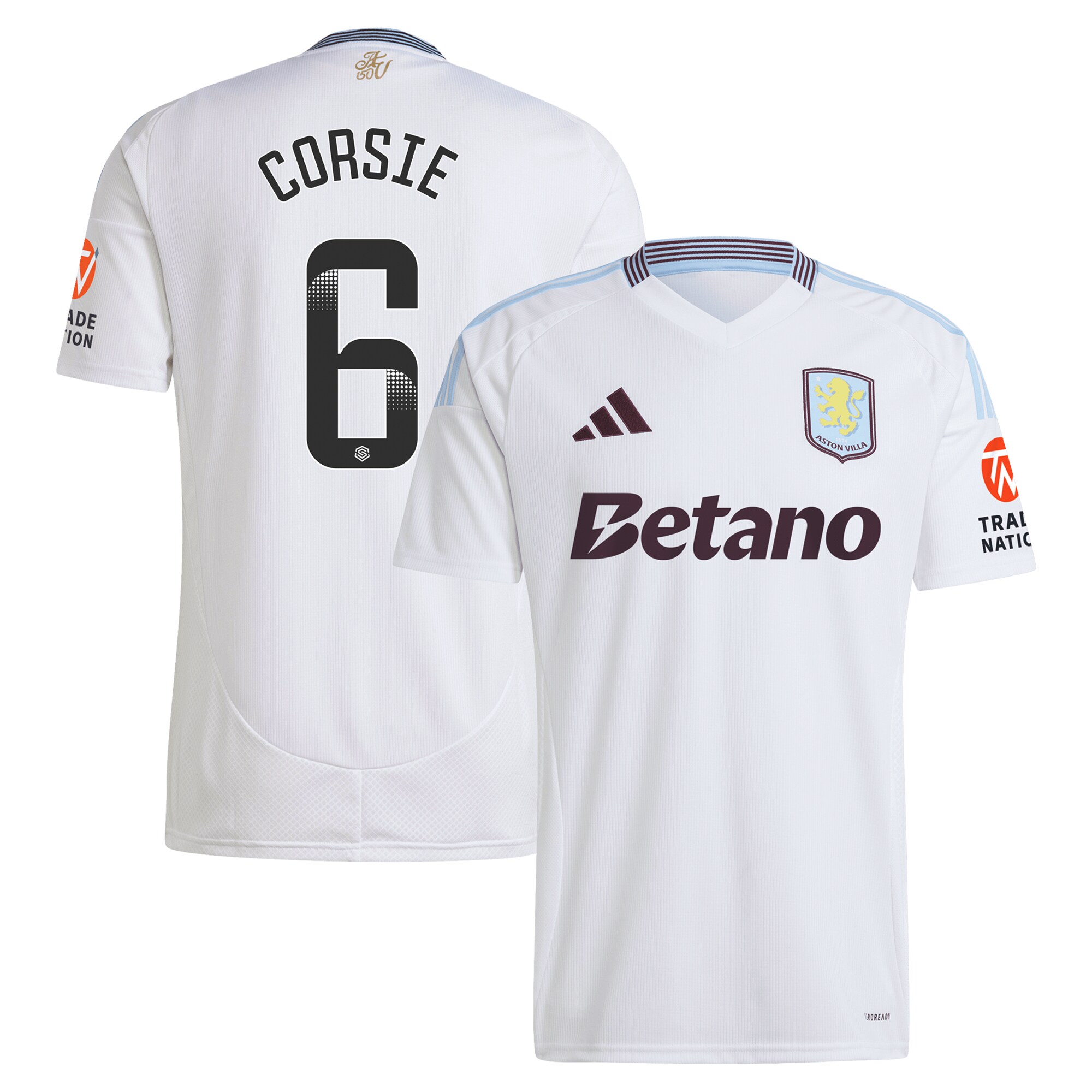 aston villa wsl adidas away shirt 2024-25 with corsie 6 printing Collection | Official Aston Villa Shirts