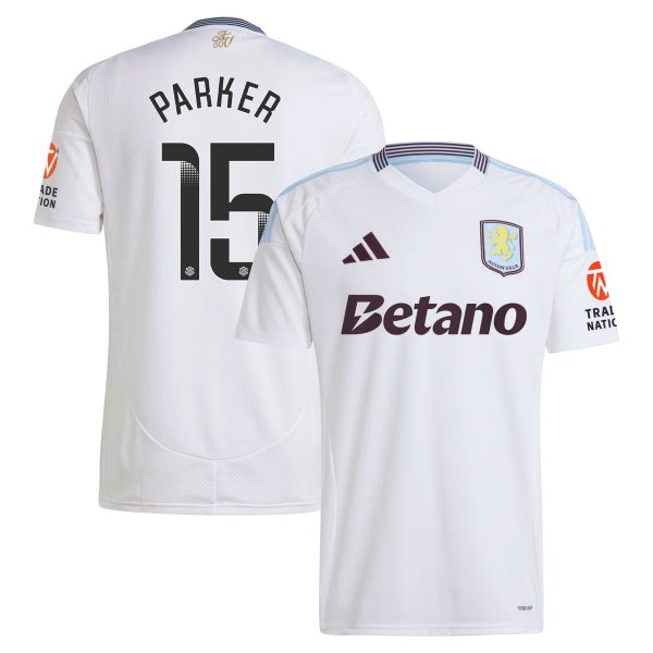 aston villa wsl adidas away shirt 2024-25 with parker 15 printing Collection | Official Aston Villa Shirts