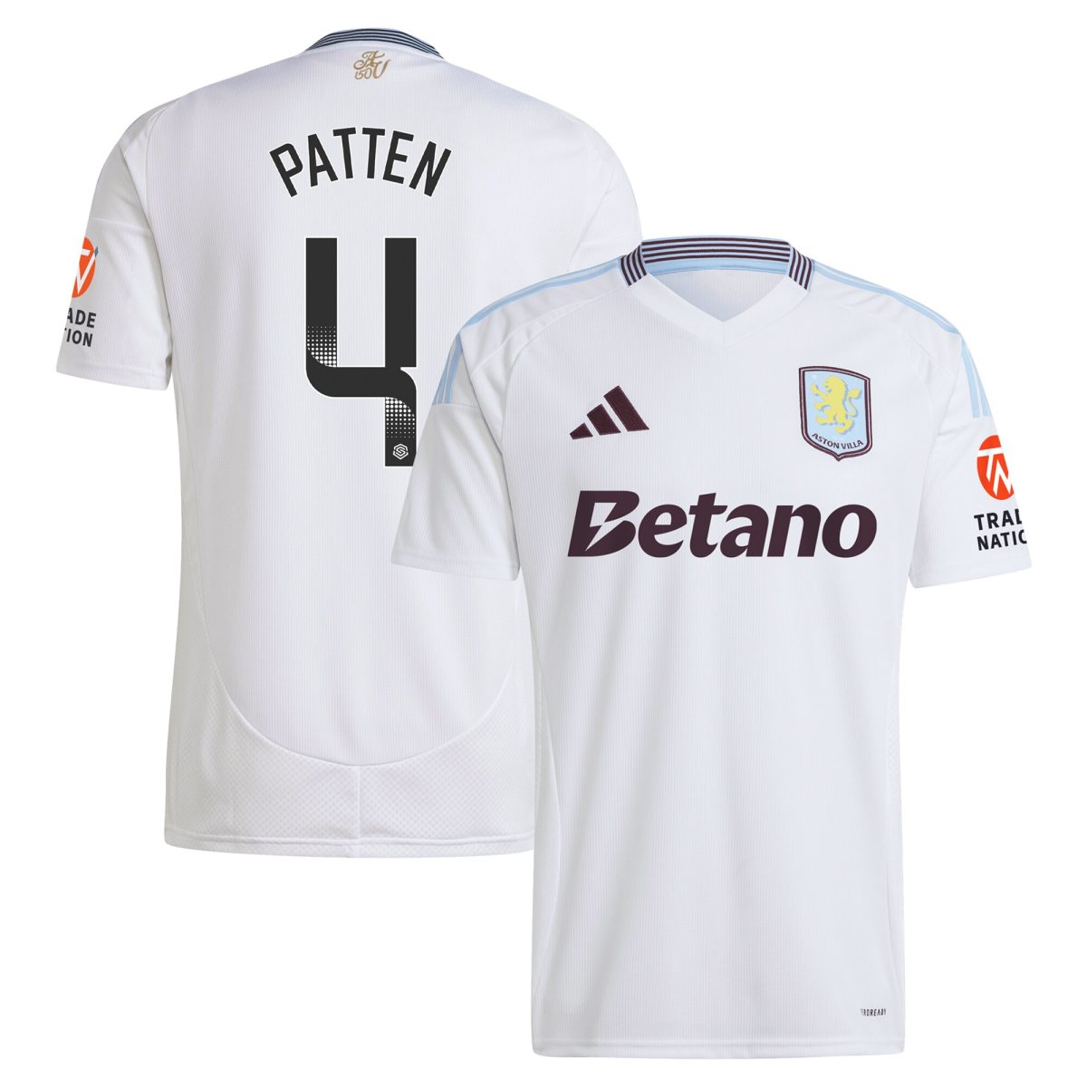 aston villa wsl adidas away shirt 2024-25 with patten 4 printing Collection | Official Aston Villa Shirts