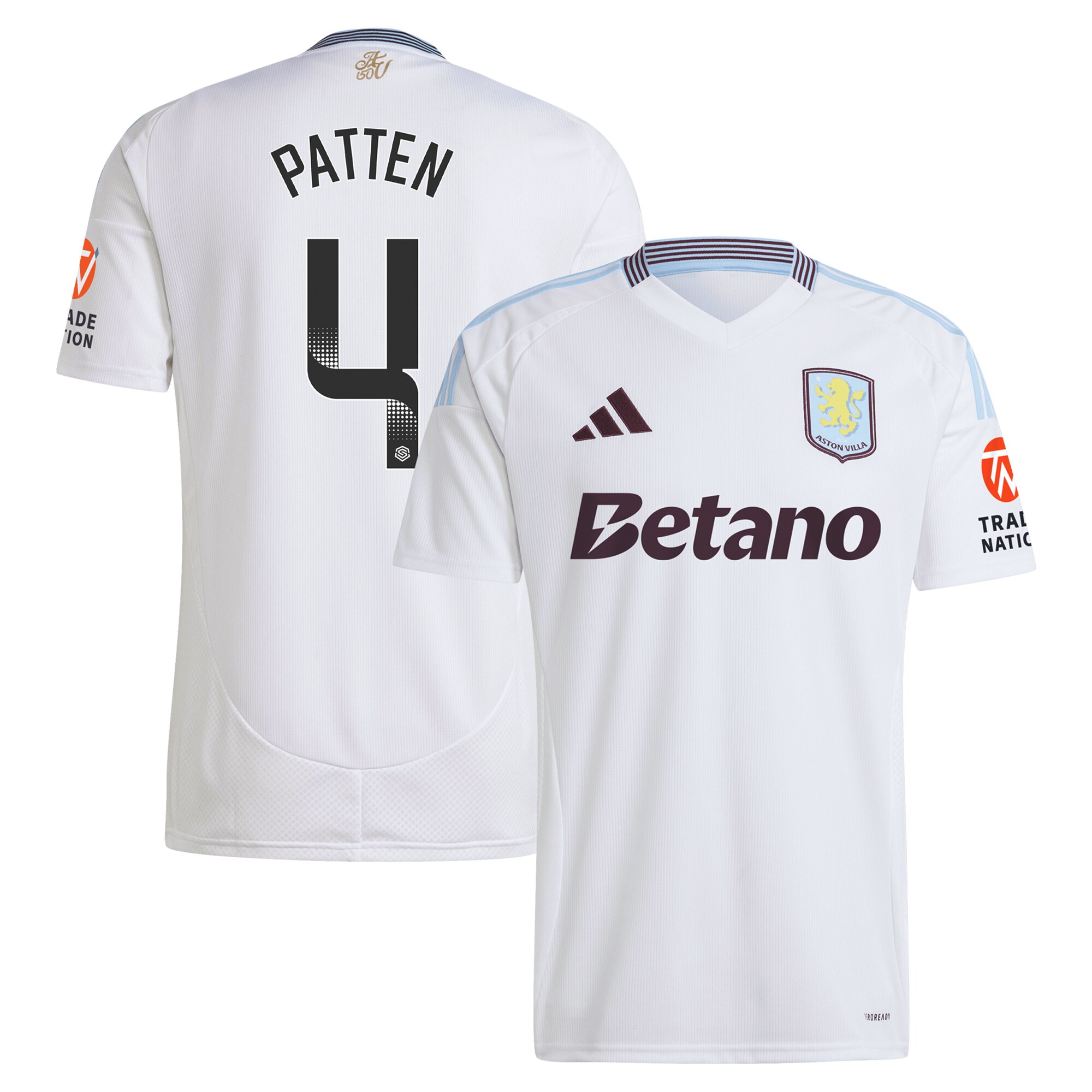 aston villa wsl adidas away shirt 2024-25 with patten 4 printing Collection | Official Aston Villa Shirts