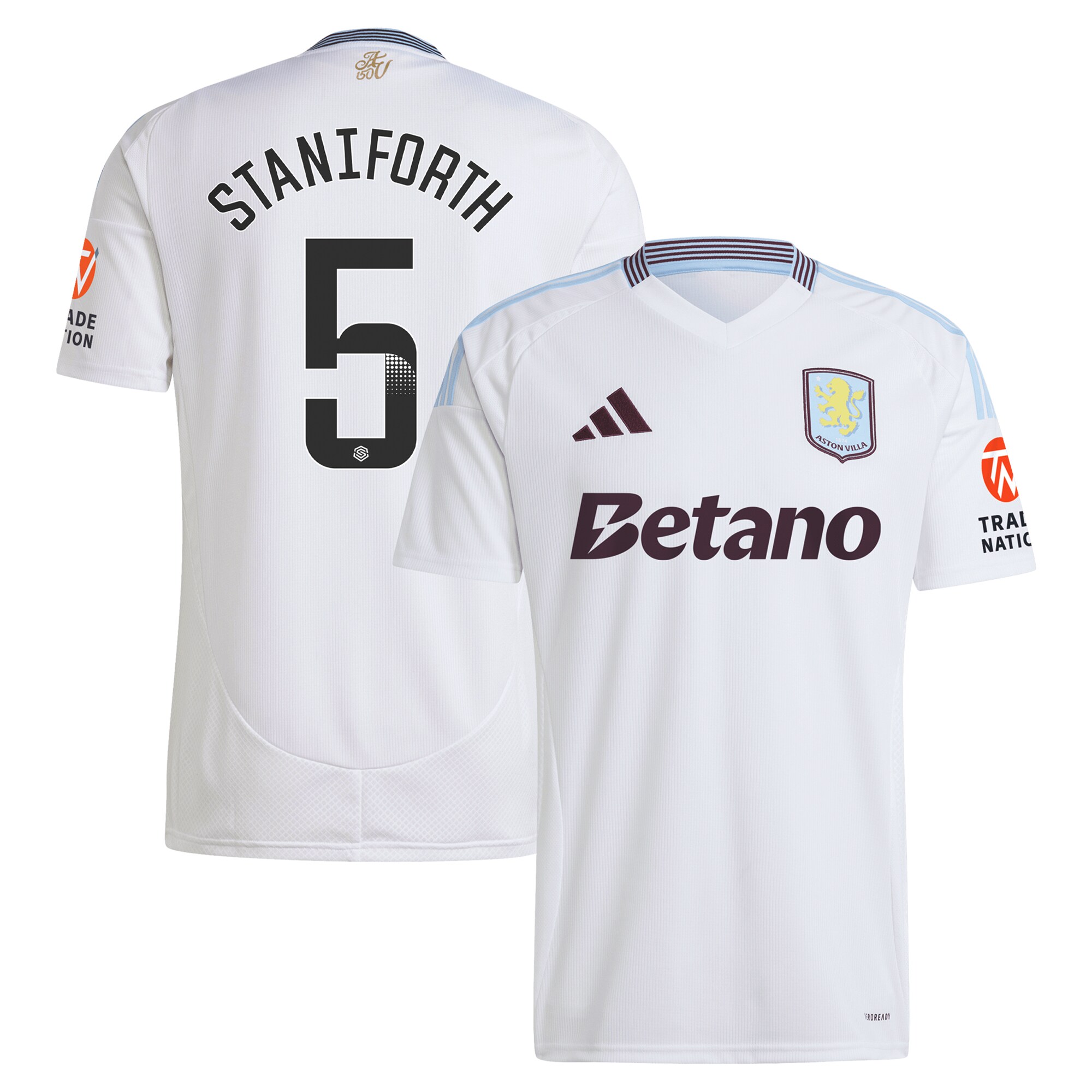 aston villa wsl adidas away shirt 2024-25 with staniforth 5 printing Collection | Official Aston Villa Shirts
