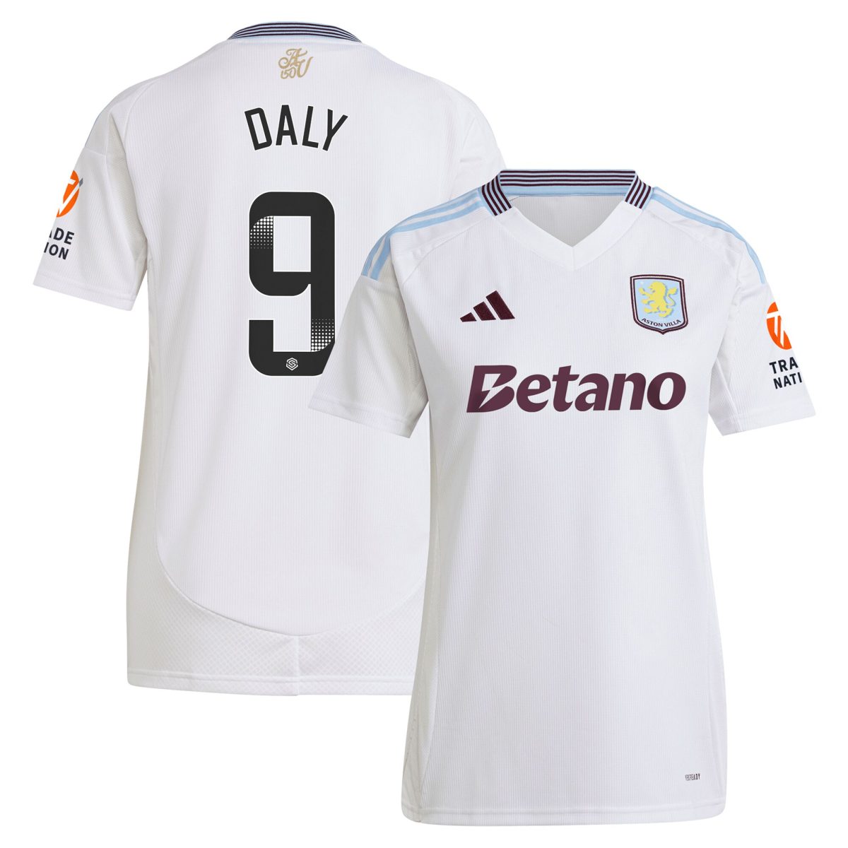 aston villa wsl adidas away shirt 2024-25 – womens with daly 9 printing Collection | Official Aston Villa Shirts