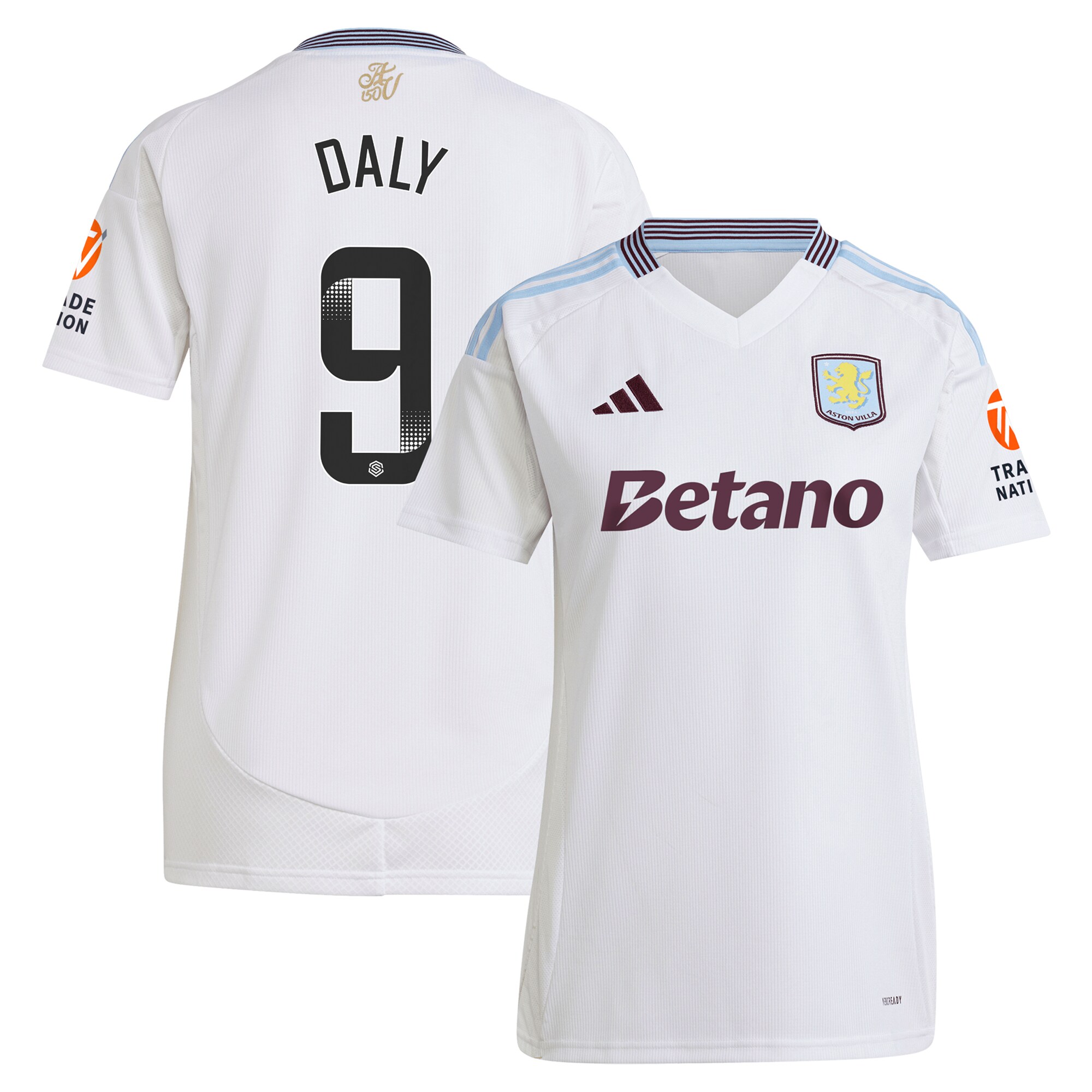 aston villa wsl adidas away shirt 2024-25 – womens with daly 9 printing Collection | Official Aston Villa Shirts