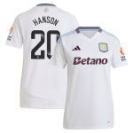 aston villa wsl adidas away shirt 2024-25 – womens with hanson 20 printing Collection | Official Aston Villa Shirts