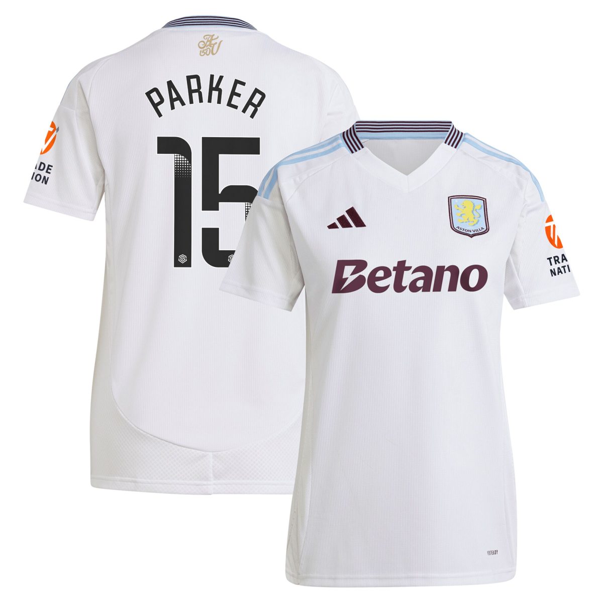 aston villa wsl adidas away shirt 2024-25 – womens with parker 15 printing Collection | Official Aston Villa Shirts