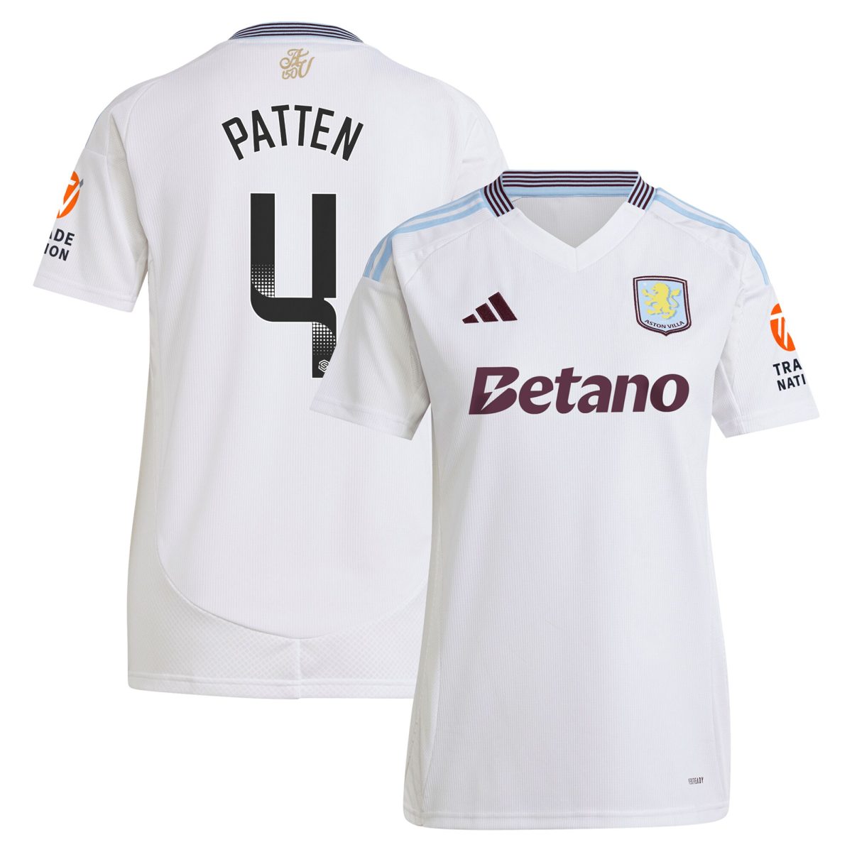 aston villa wsl adidas away shirt 2024-25 – womens with patten 4 printing Collection | Official Aston Villa Shirts