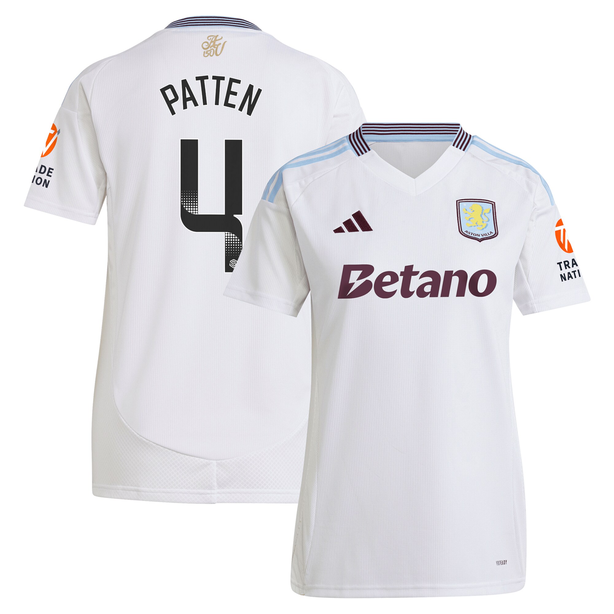 aston villa wsl adidas away shirt 2024-25 – womens with patten 4 printing Collection | Official Aston Villa Shirts