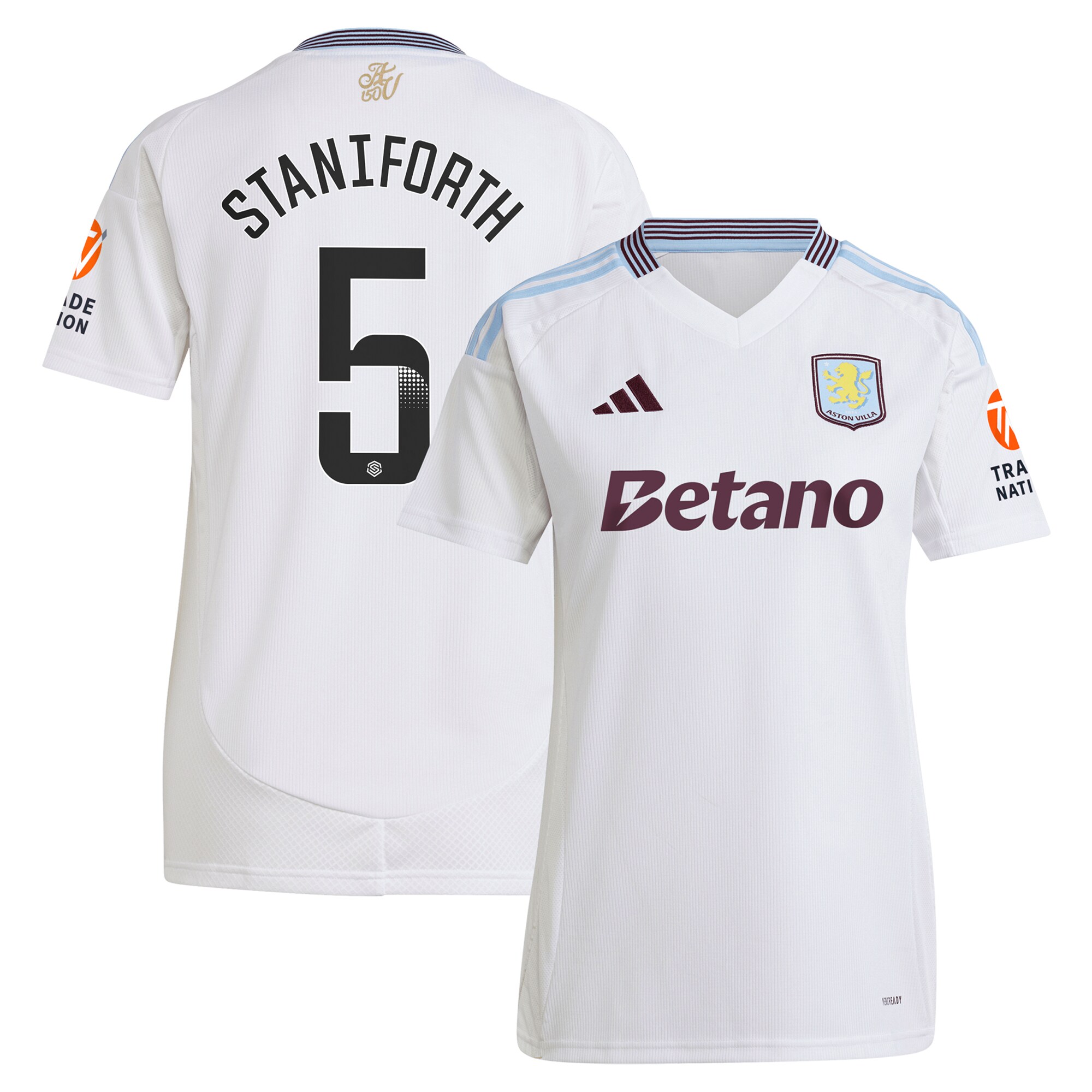 aston villa wsl adidas away shirt 2024-25 – womens with staniforth 5 printing Collection | Official Aston Villa Shirts