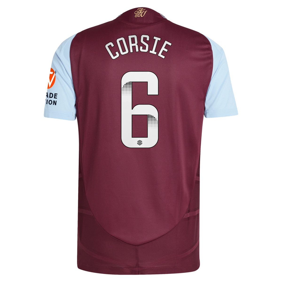 aston villa wsl adidas home authentic shirt 2024-25 with corsie 6 printing Collection | Official Aston Villa Shirts