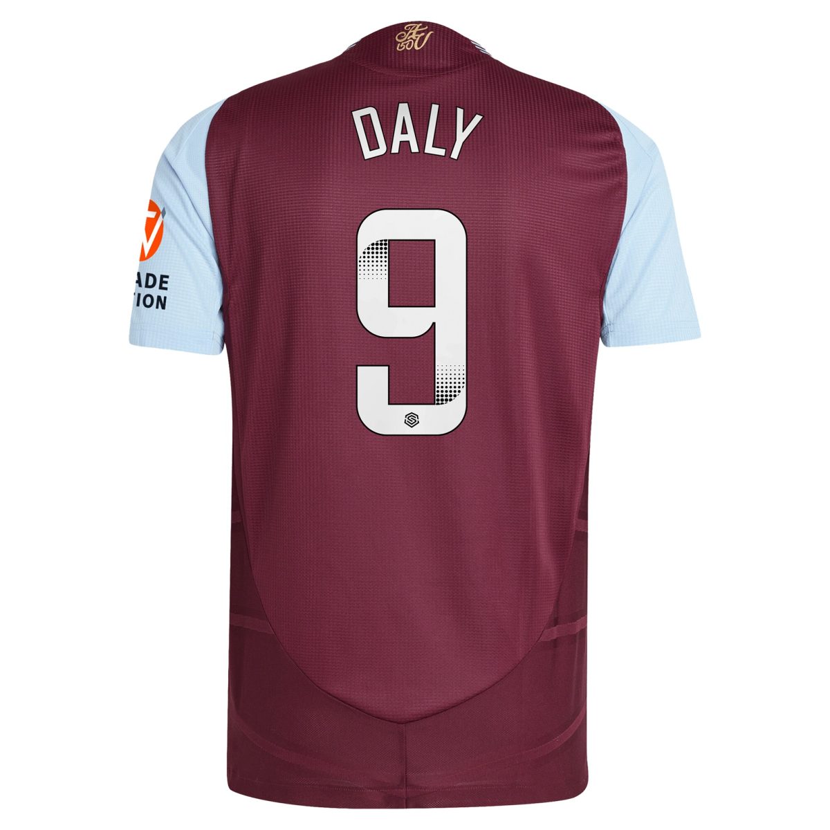 aston villa wsl adidas home authentic shirt 2024-25 with daly 9 printing Collection | Official Aston Villa Shirts