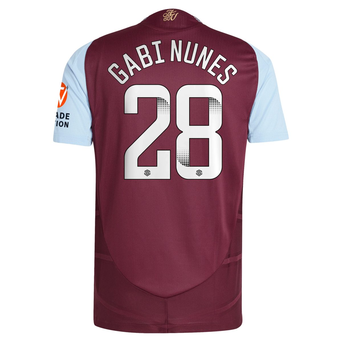 aston villa wsl adidas home authentic shirt 2024-25 with gabi nunes 28 printing Collection | Official Aston Villa Shirts