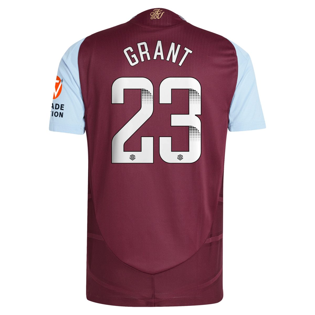 aston villa wsl adidas home authentic shirt 2024-25 with grant 23 printing Collection | Official Aston Villa Shirts