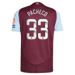 aston villa wsl adidas home authentic shirt 2024-25 with pacheco 33 printing Collection | Official Aston Villa Shirts