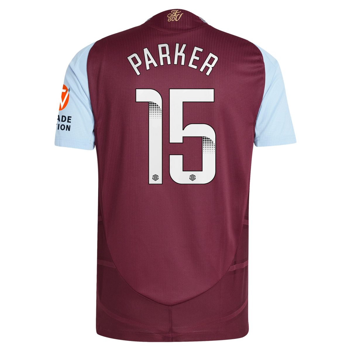 aston villa wsl adidas home authentic shirt 2024-25 with parker 15 printing Collection | Official Aston Villa Shirts