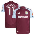 aston villa wsl adidas home authentic shirt 2024-25 with robinson 11 printing Collection | Official Aston Villa Shirts