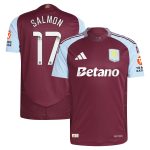 aston villa wsl adidas home authentic shirt 2024-25 with salmon 17 printing Collection | Official Aston Villa Shirts