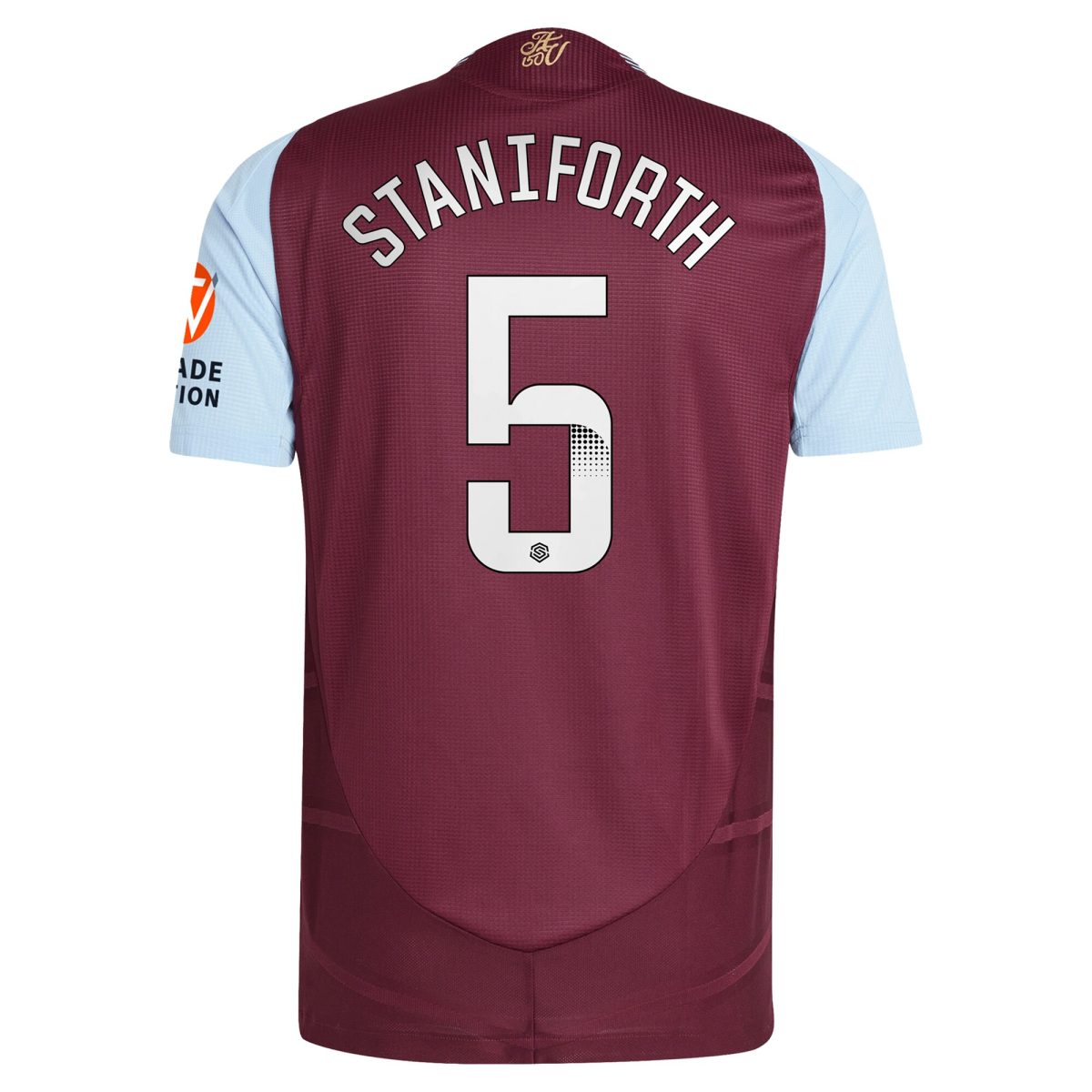 aston villa wsl adidas home authentic shirt 2024-25 with staniforth 5 printing Collection | Official Aston Villa Shirts
