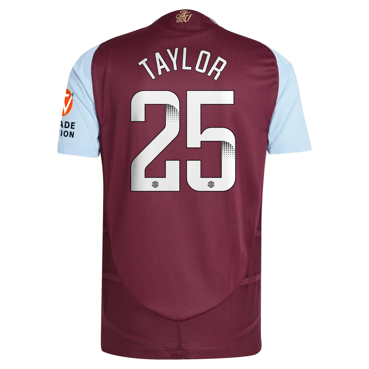 aston villa wsl adidas home authentic shirt 2024-25 with taylor 25 printing Collection | Official Aston Villa Shirts