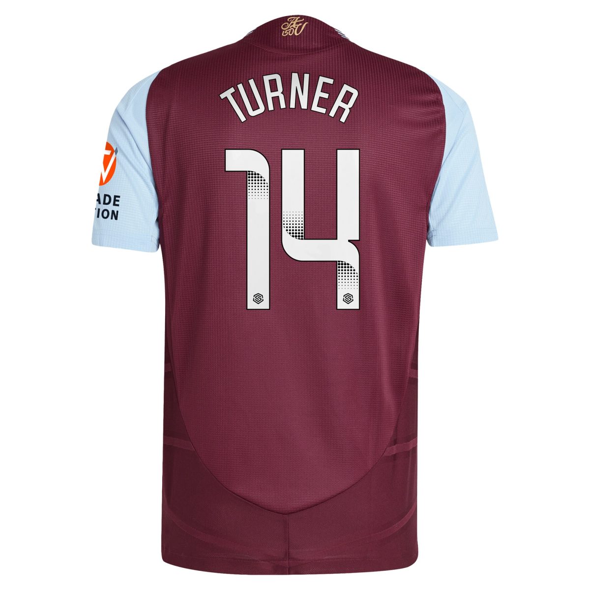 aston villa wsl adidas home authentic shirt 2024-25 with turner 14 printing Collection | Official Aston Villa Shirts