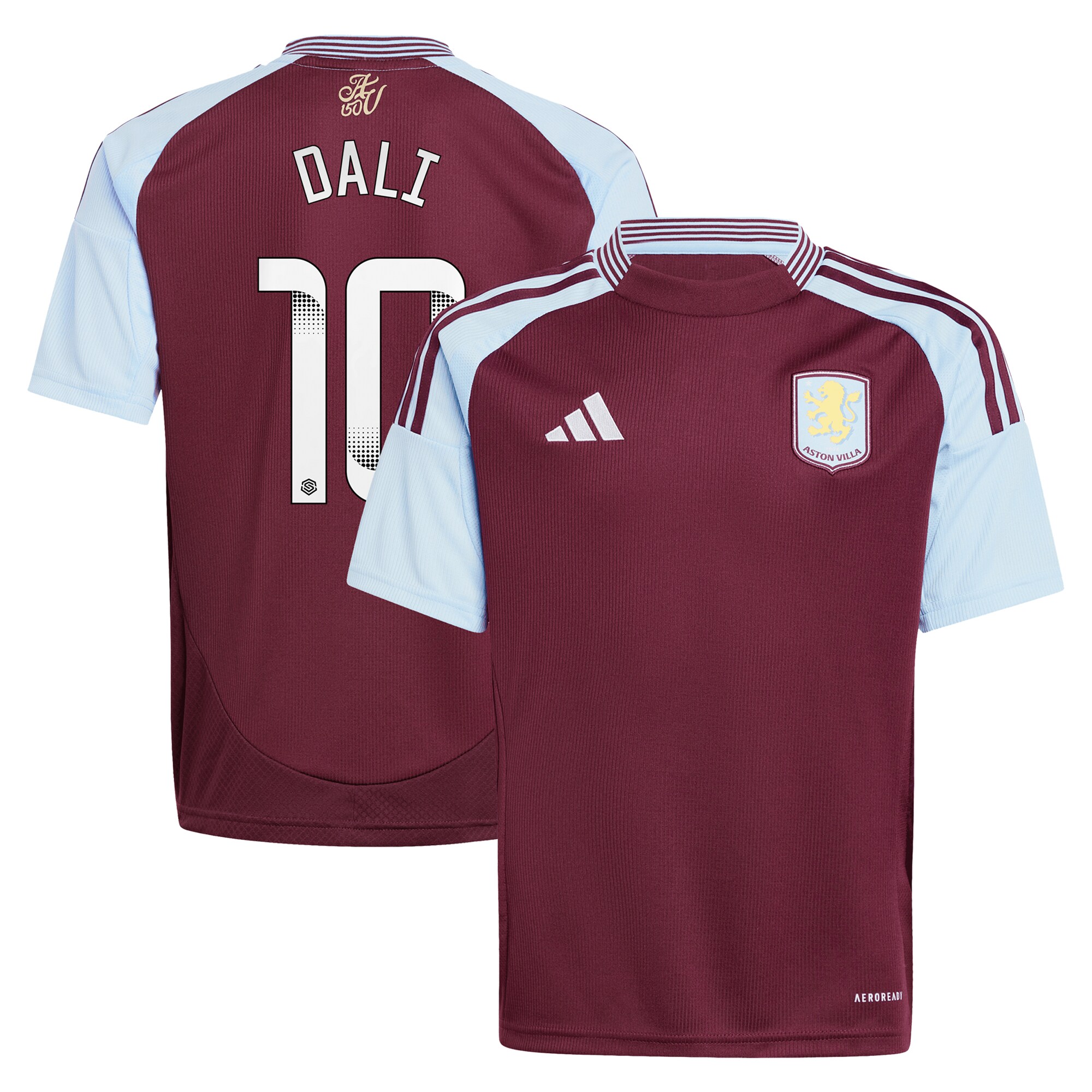 aston villa wsl adidas home shirt 2024-25 – kids with dali 10 printing Collection | Official Aston Villa Shirts
