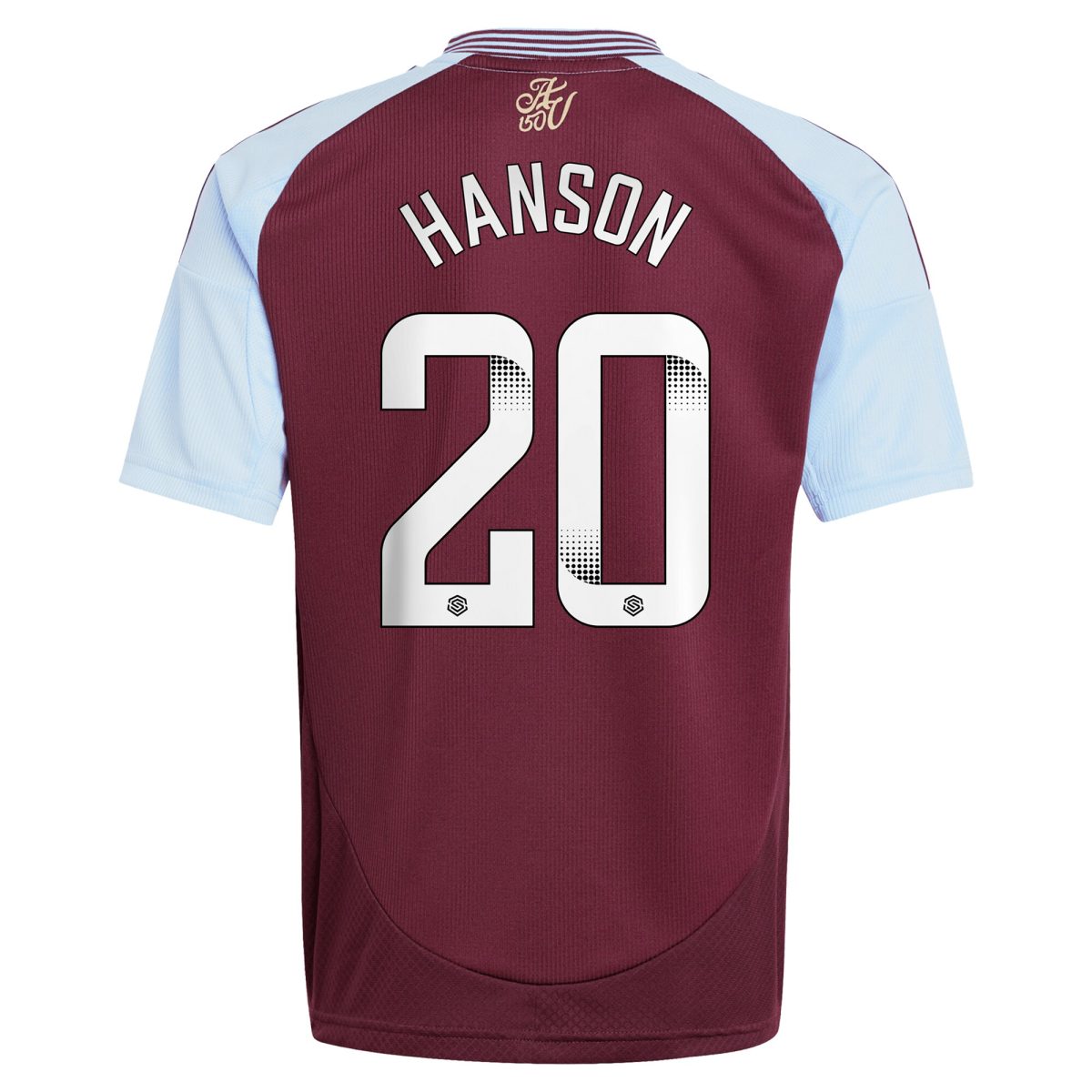 aston villa wsl adidas home shirt 2024-25 – kids with hanson 20 printing Collection | Official Aston Villa Shirts