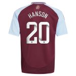 aston villa wsl adidas home shirt 2024-25 – kids with hanson 20 printing Collection | Official Aston Villa Shirts
