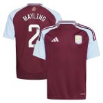 aston villa wsl adidas home shirt 2024-25 – kids with mayling 2 printing Collection | Official Aston Villa Shirts