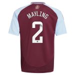 aston villa wsl adidas home shirt 2024-25 – kids with mayling 2 printing Collection | Official Aston Villa Shirts