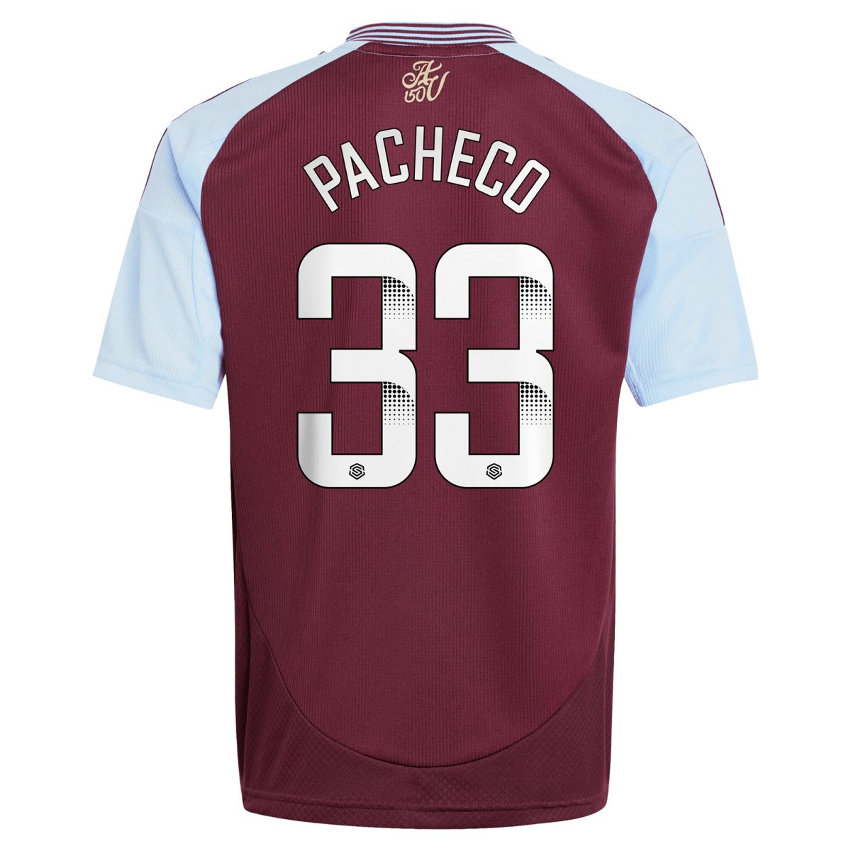 aston villa wsl adidas home shirt 2024-25 – kids with pacheco 33 printing Collection | Official Aston Villa Shirts