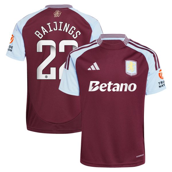 aston villa wsl adidas home shirt 2024-25 with baijings 22 printing Collection | Official Aston Villa Shirts