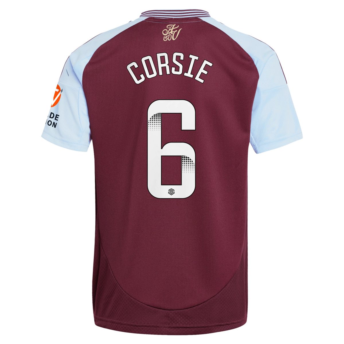 aston villa wsl adidas home shirt 2024-25 with corsie 6 printing Collection | Official Aston Villa Shirts