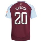 aston villa wsl adidas home shirt 2024-25 with hanson 20 printing Collection | Official Aston Villa Shirts