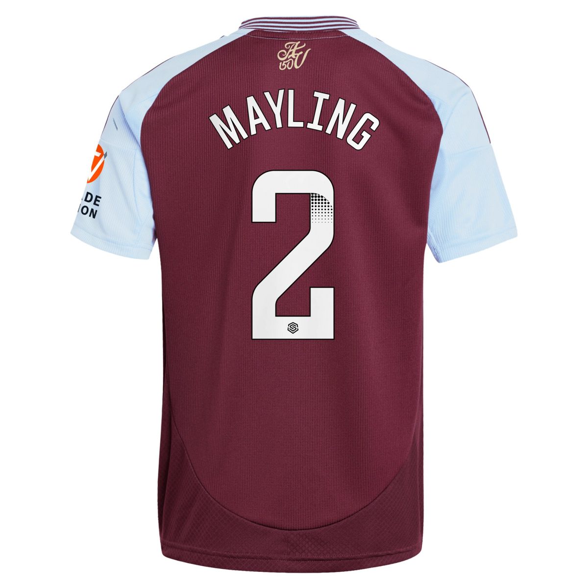 aston villa wsl adidas home shirt 2024-25 with mayling 2 printing Collection | Official Aston Villa Shirts