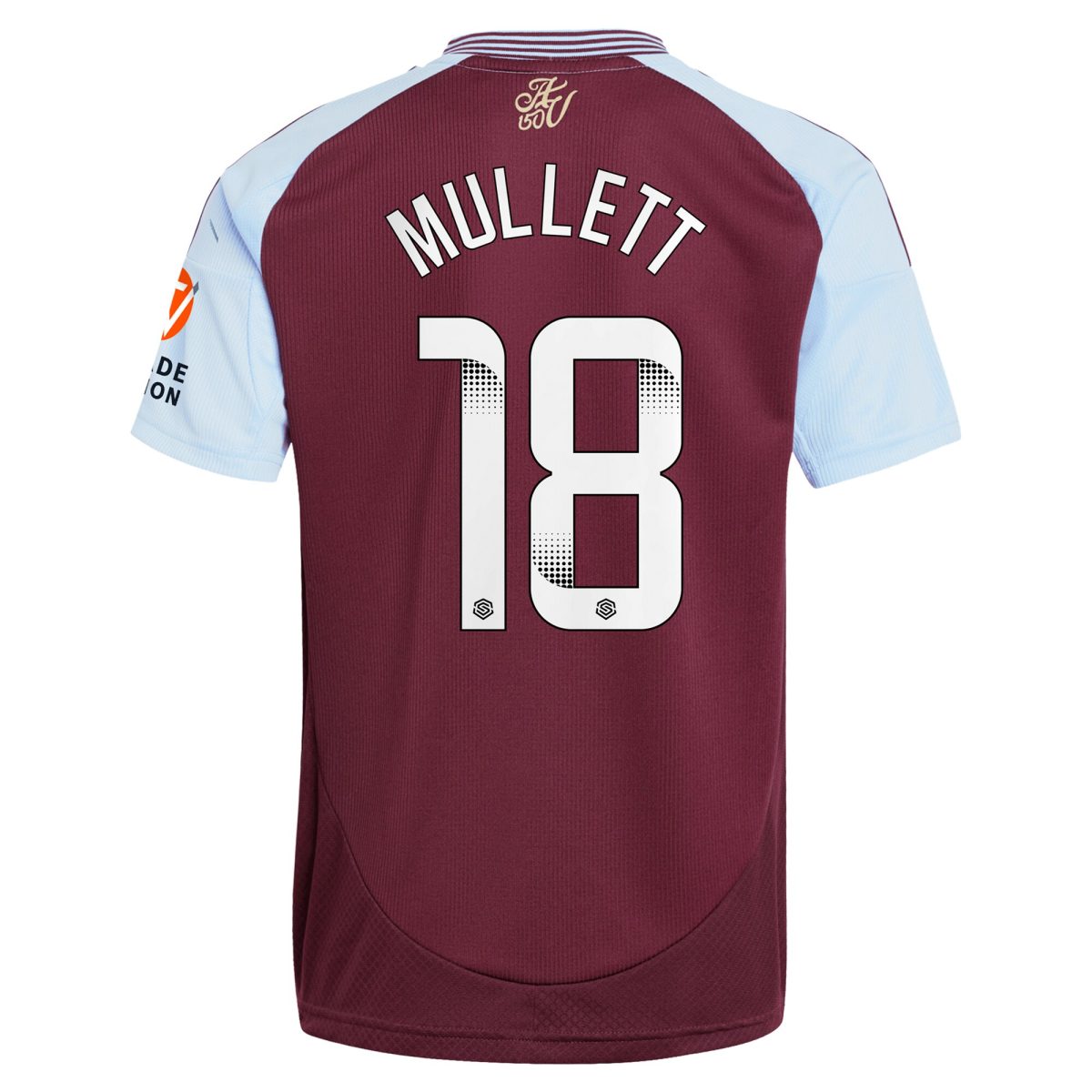 aston villa wsl adidas home shirt 2024-25 with mullett 18 printing Collection | Official Aston Villa Shirts