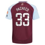 aston villa wsl adidas home shirt 2024-25 with pacheco 33 printing Collection | Official Aston Villa Shirts