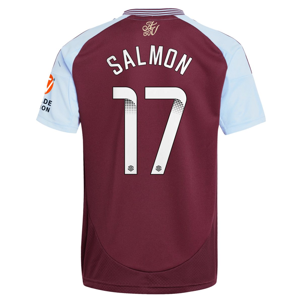 aston villa wsl adidas home shirt 2024-25 with salmon 17 printing Collection | Official Aston Villa Shirts
