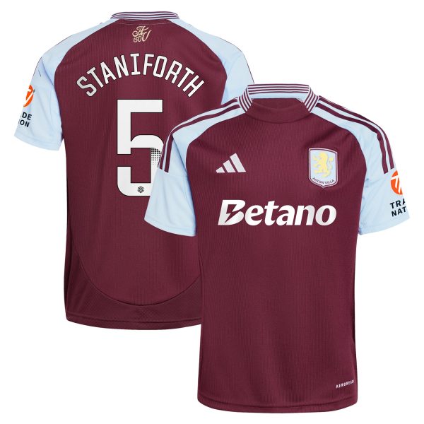 aston villa wsl adidas home shirt 2024-25 with staniforth 5 printing Collection | Official Aston Villa Shirts