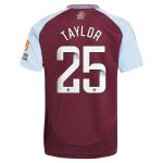 aston villa wsl adidas home shirt 2024-25 with taylor 25 printing Collection | Official Aston Villa Shirts