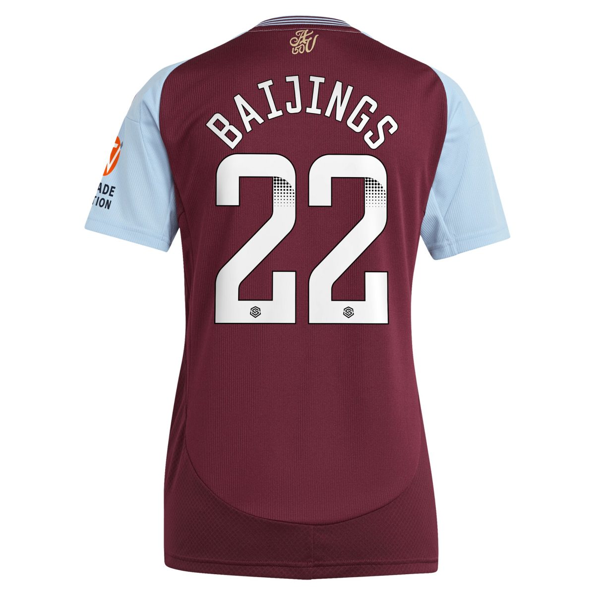 aston villa wsl adidas home shirt 2024-25 – womens with baijings 22 printing Collection | Official Aston Villa Shirts