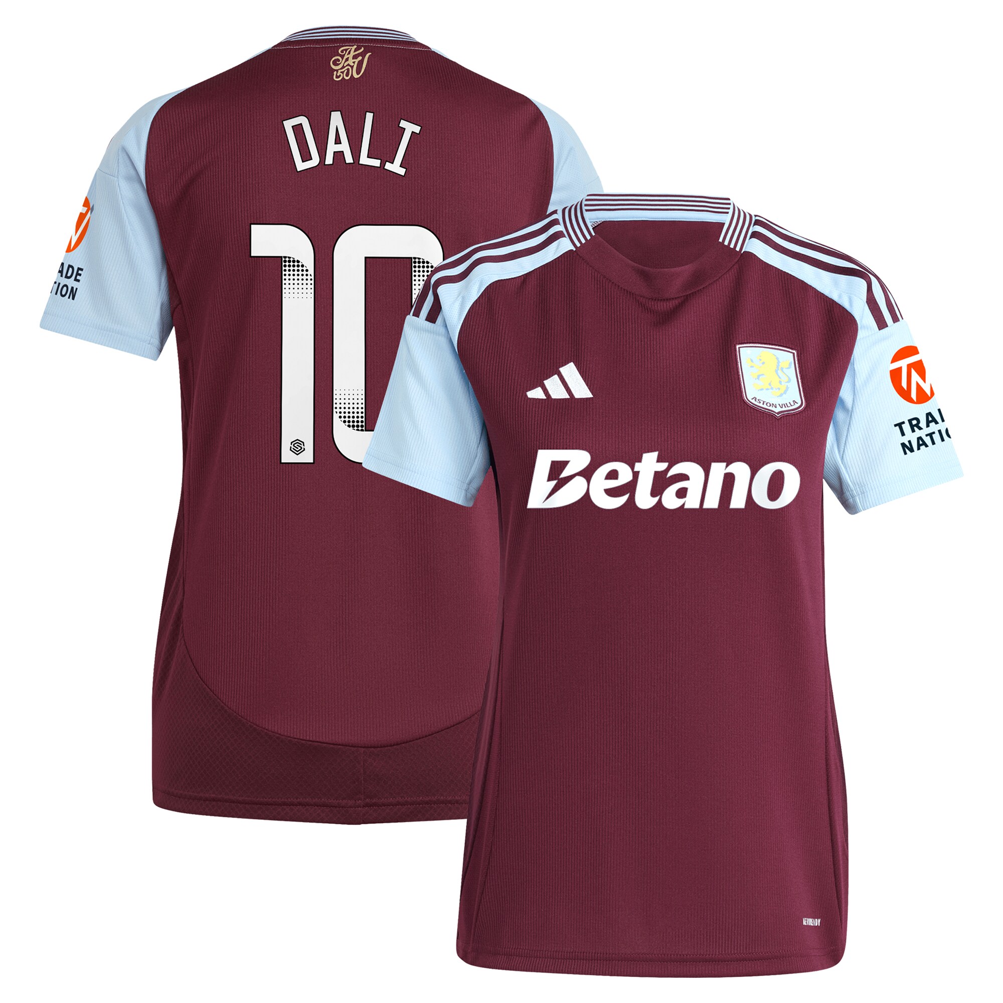 aston villa wsl adidas home shirt 2024-25 – womens with dali 10 printing Collection | Official Aston Villa Shirts