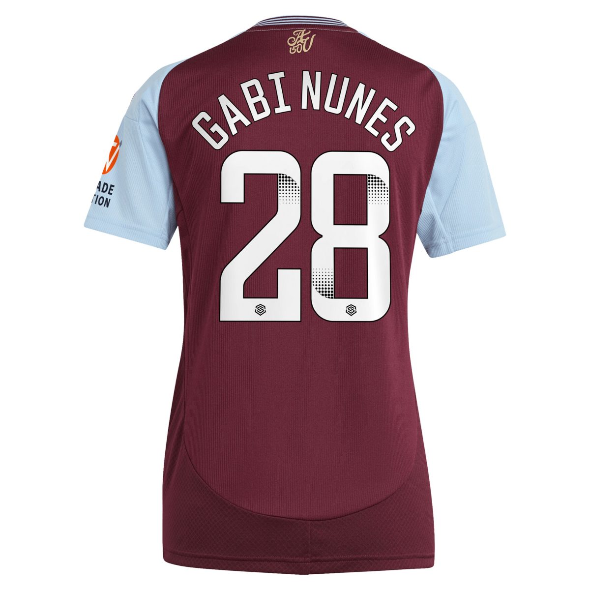 aston villa wsl adidas home shirt 2024-25 – womens with gabi nunes 28 printing Collection | Official Aston Villa Shirts