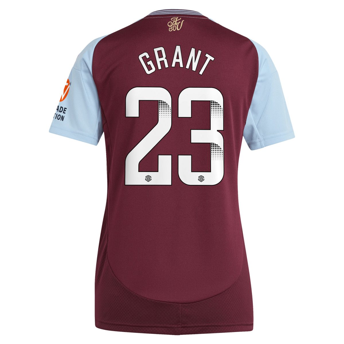 aston villa wsl adidas home shirt 2024-25 – womens with grant 23 printing Collection | Official Aston Villa Shirts
