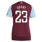 aston villa wsl adidas home shirt 2024-25 – womens with grant 23 printing Collection | Official Aston Villa Shirts