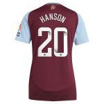 aston villa wsl adidas home shirt 2024-25 – womens with hanson 20 printing Collection | Official Aston Villa Shirts