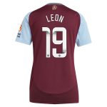 aston villa wsl adidas home shirt 2024-25 – womens with leon 19 printing Collection | Official Aston Villa Shirts