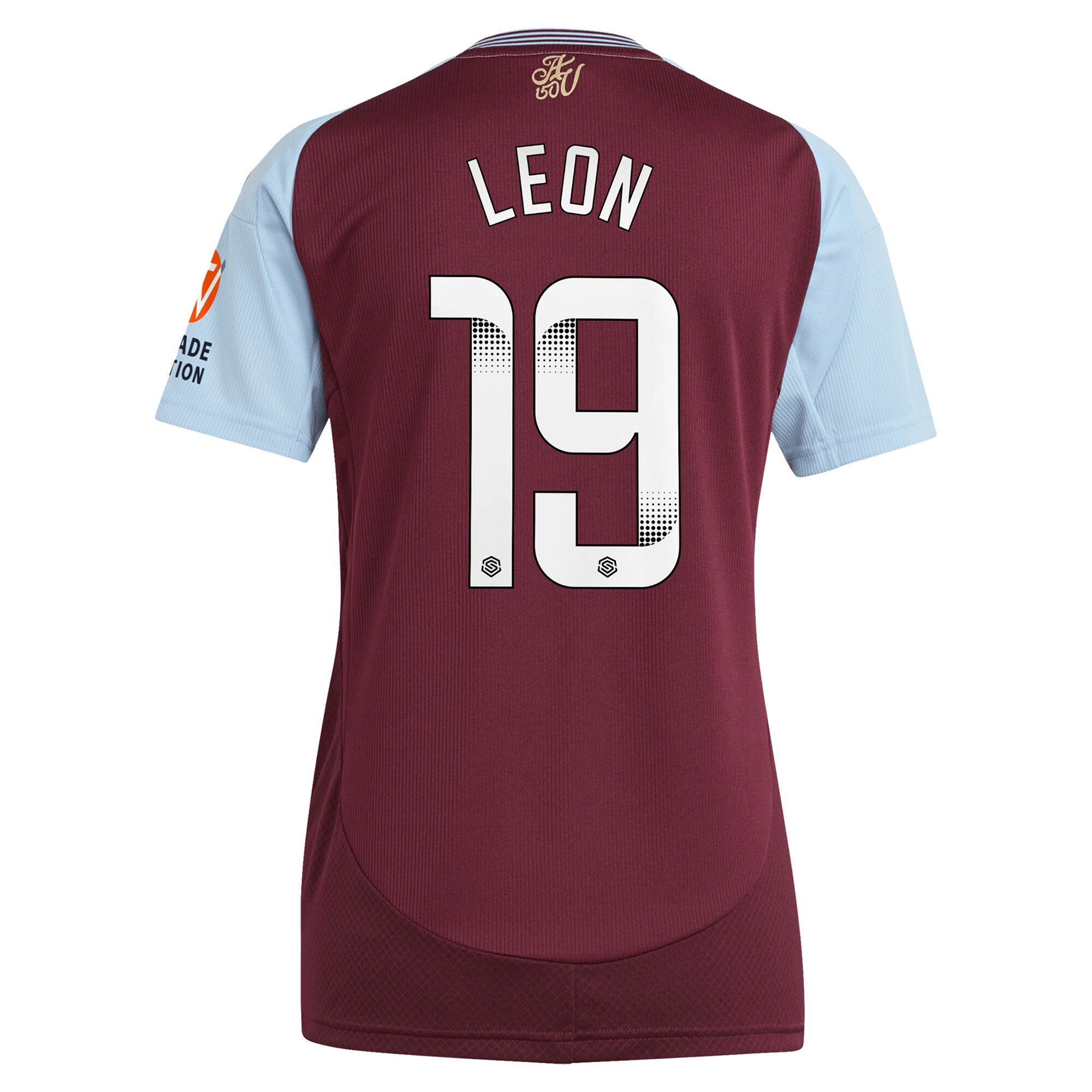 aston villa wsl adidas home shirt 2024-25 – womens with leon 19 printing Collection | Official Aston Villa Shirts